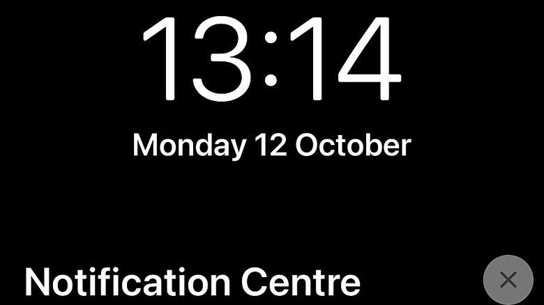 The notification center on an iPhone