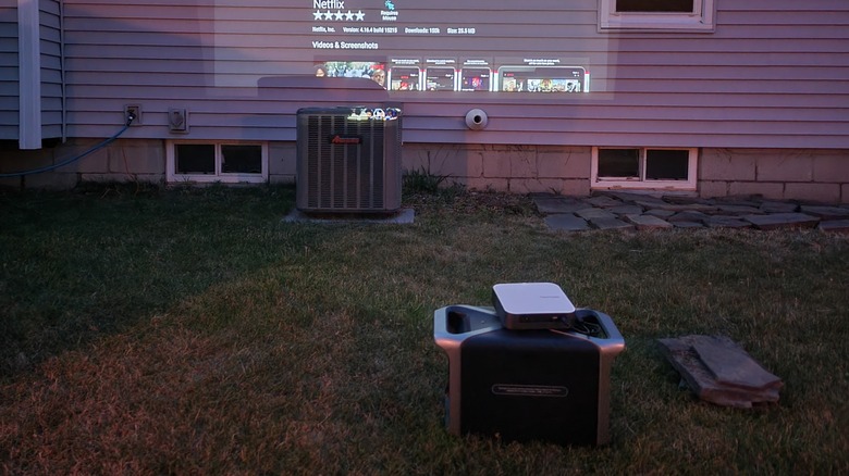 757 powering projector