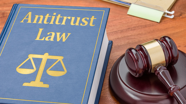 Book of antitrust laws next to gavel