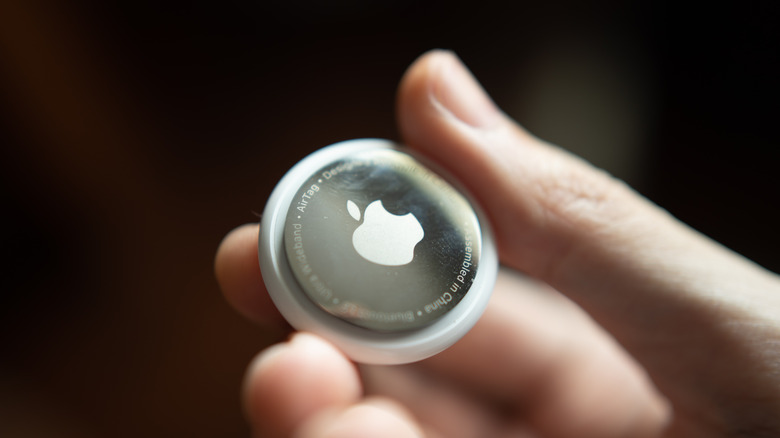 AirTag in person's hand