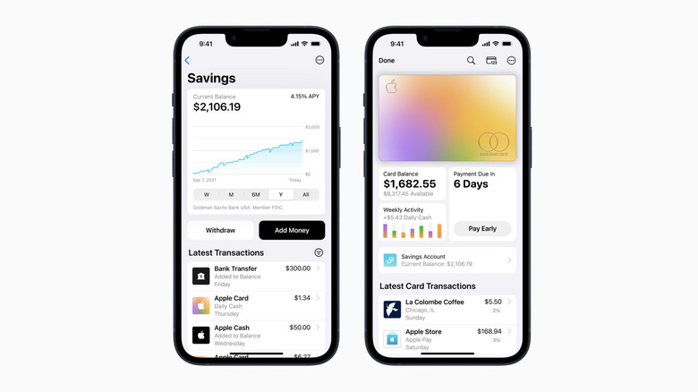 Apple Savings account system