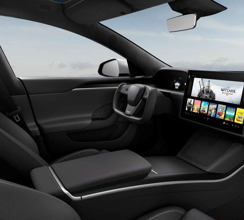 Tesla in-car infotainment system