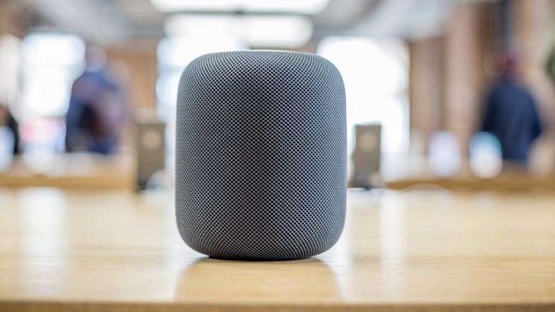 Apple HomePod smart speaker.