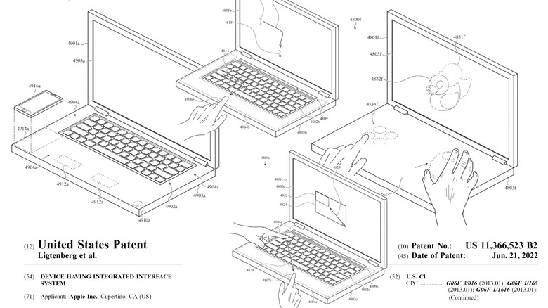 MacBook with touch sensitive surface patent granted to Apple