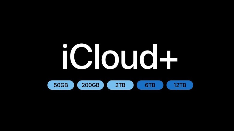 Apple iCloud+ tier announcement text