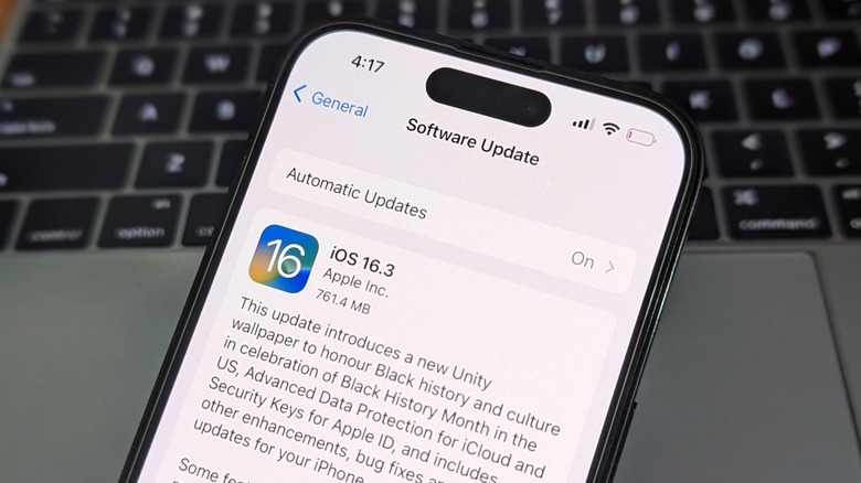 iOS 16.3 software update