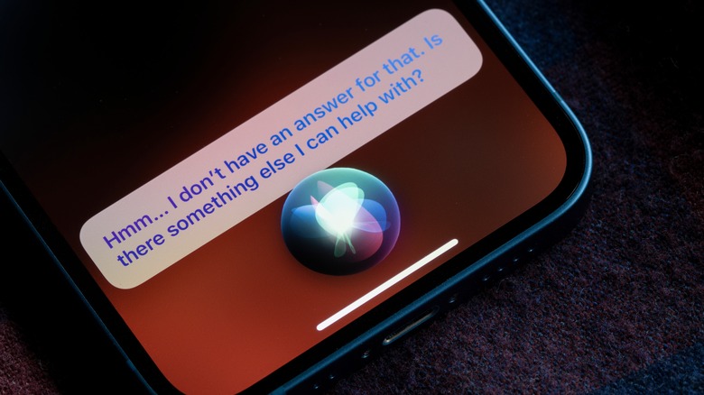 asking Siri a question