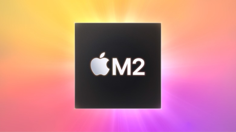 Apple M2 silicon render. 
