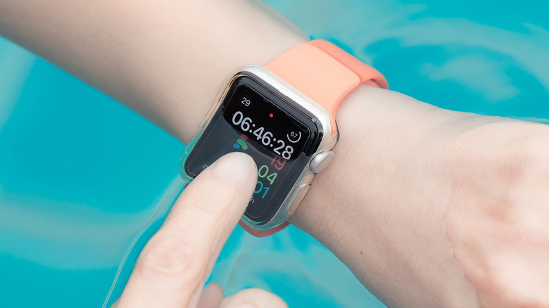 Apple Watch in swimming pool