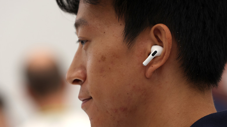 Man wearing AirPods