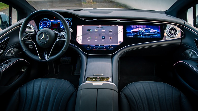 Interior of a Mercedes-Benz EV