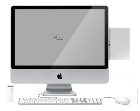 Apple Ultraportable docking in iMac-like base station