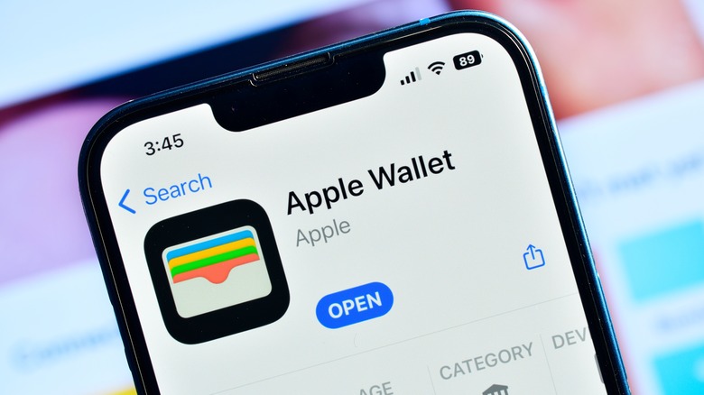 Apple Wallet displayed on an iPhone