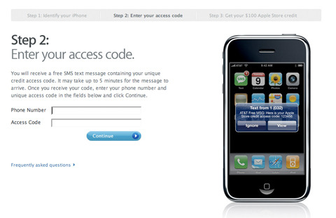 Apple posted iPhone $100 rebate details