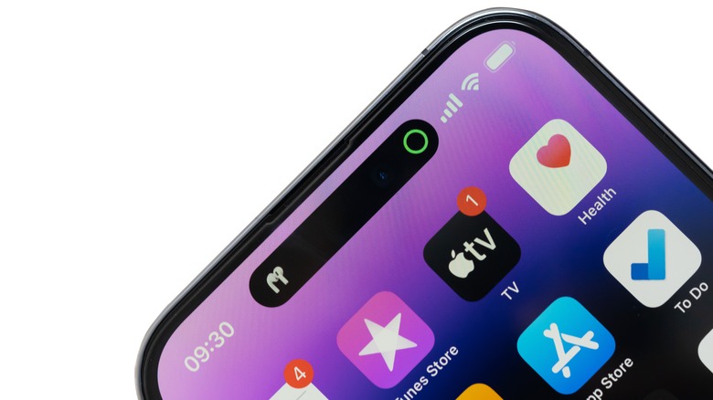 iPhone screen closeup