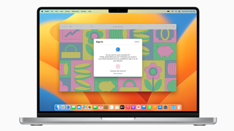 Passkeys in macOS Ventura