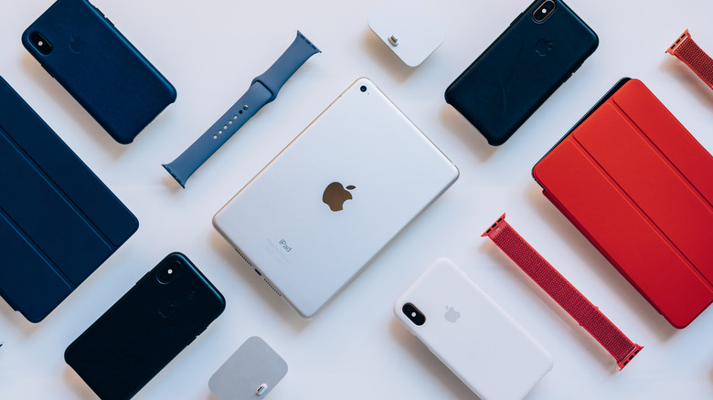 A bunch of Apple accessories