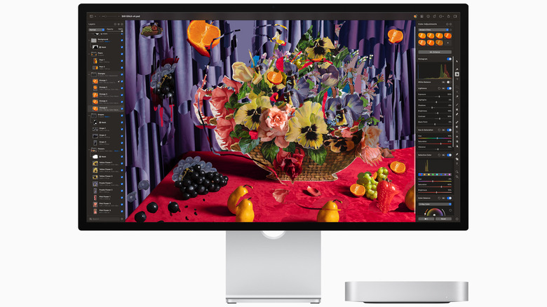 Mac mini running Pixelmator Pro