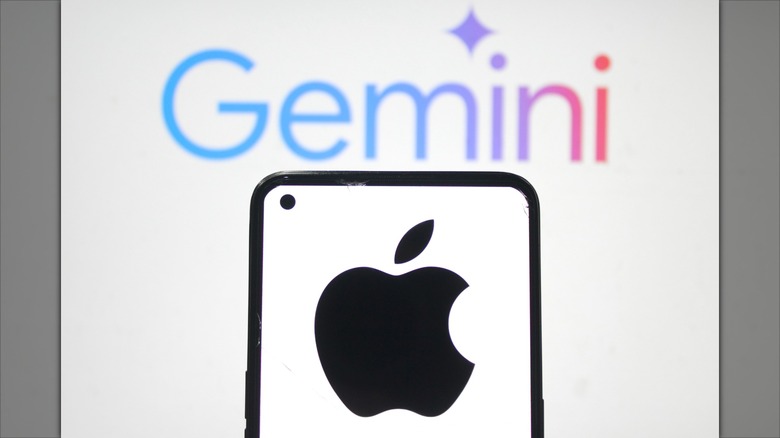 Apple and Google Gemini logos featured together