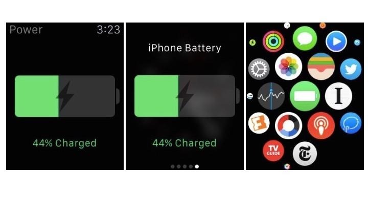 Apple Watch app shows your iPhone's battery level at a glance