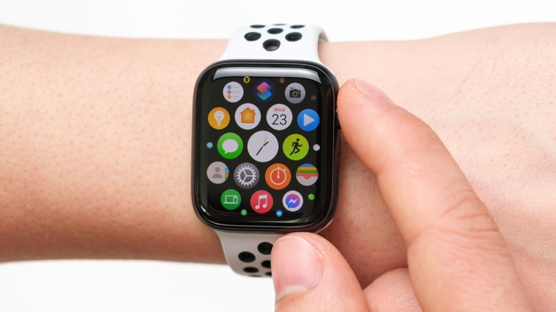 Person wearing an Apple Watch.