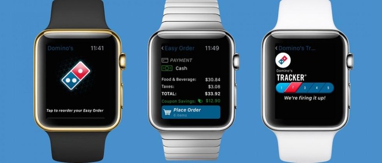 Apple Watch users can now order Domino's pizza from the wrist