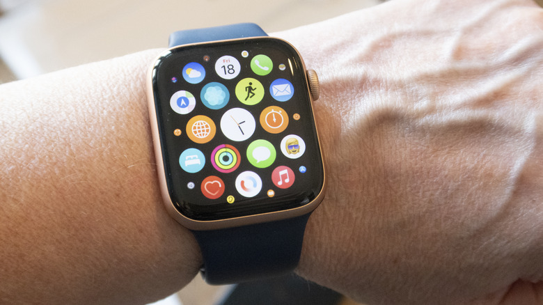 Apple Watch on wrist 