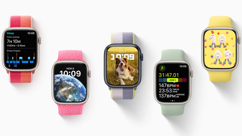 Apple Watch showing UI elements
