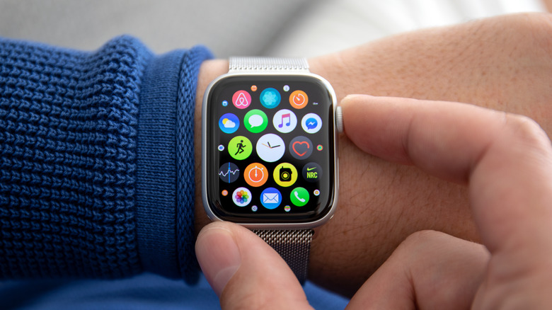 Man using the Apple Watch