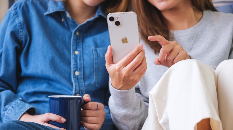 Couple with an iPhone