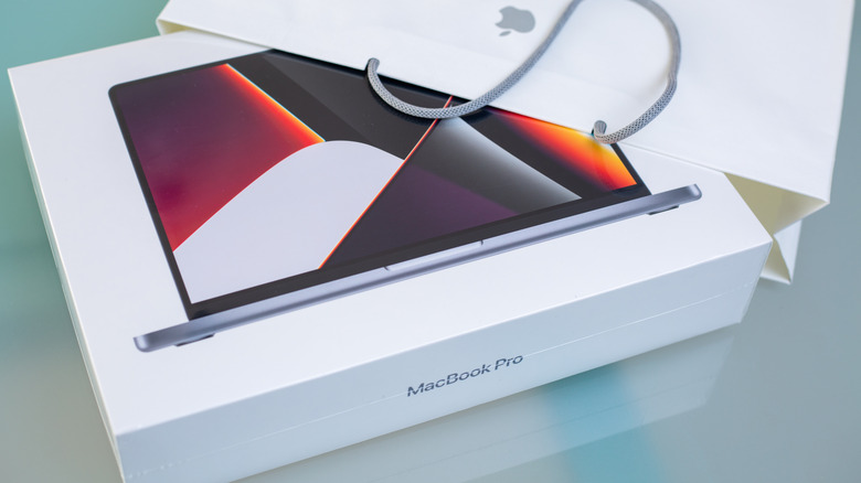 A freshly purchased Apple MacBook Pro