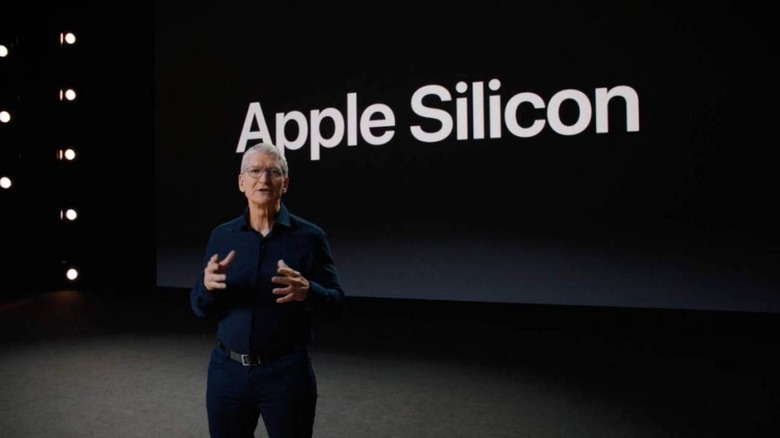 Tim Cook on stage