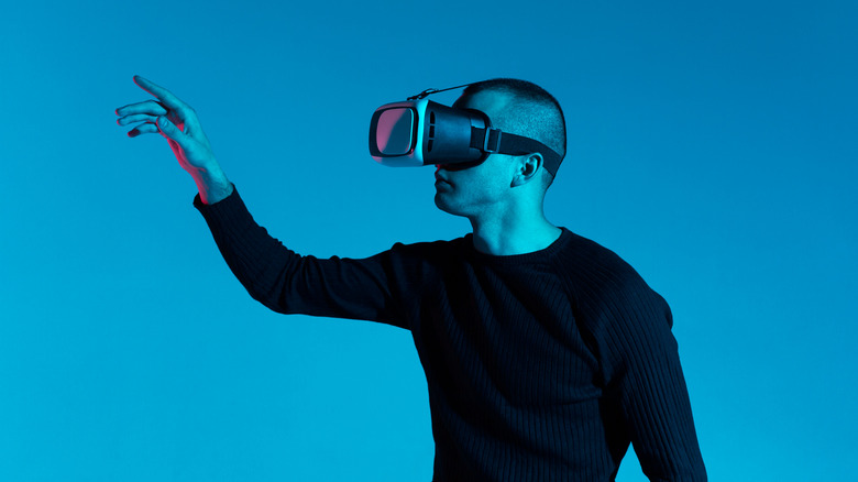 Person using VR headset
