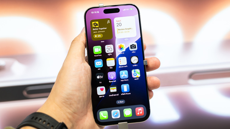 Person holding an iPhone 16 Pro