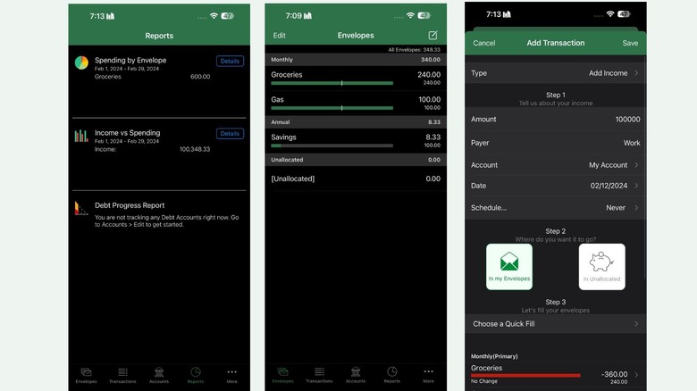 Using Goodbudget on an iPhone