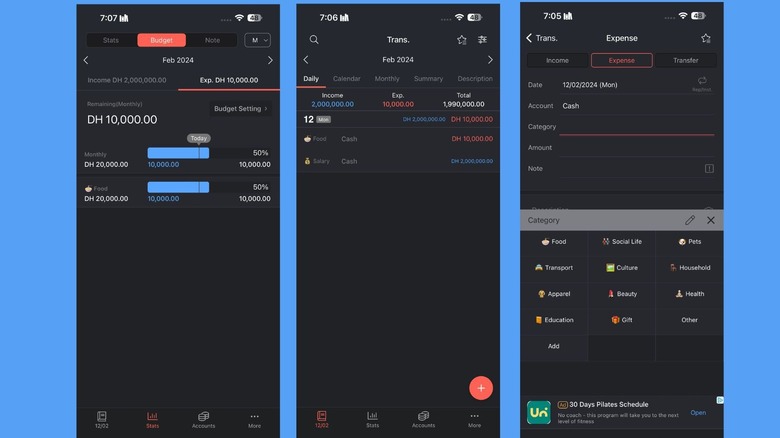 Using Money Manager Expenses & Budgets app on iPhone
