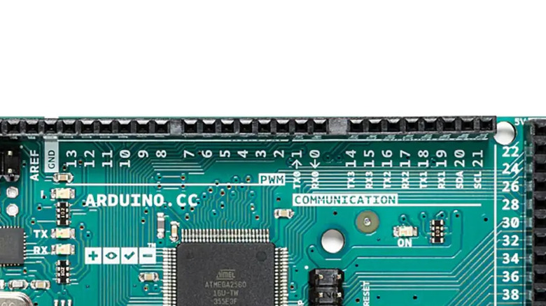 Arduino Mega zoomed into PWM