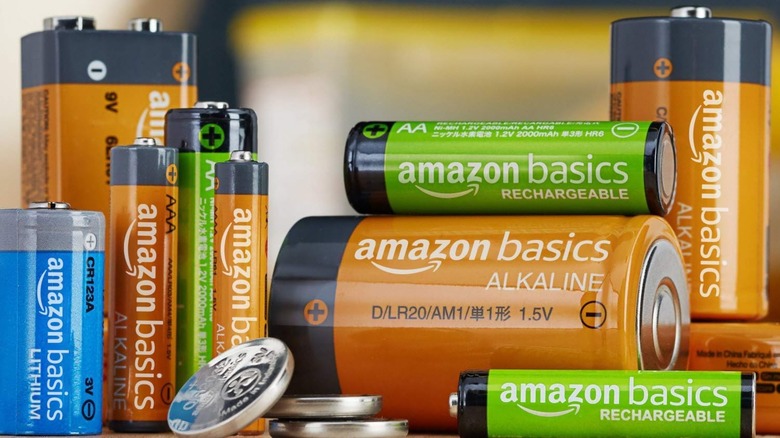 Various Amazon Basics battery models