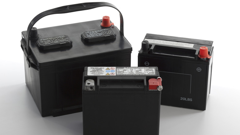 Various SLI car batteries