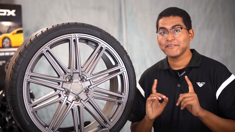 Person talking about Costco's Velox wheels