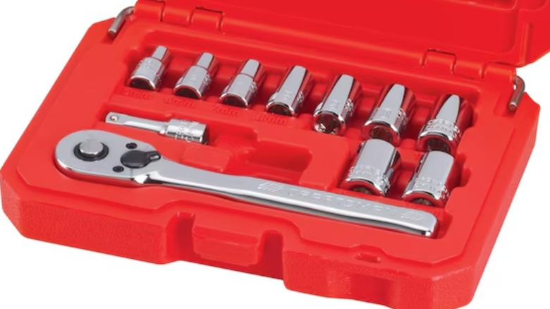 A Craftsman socket set in its case.