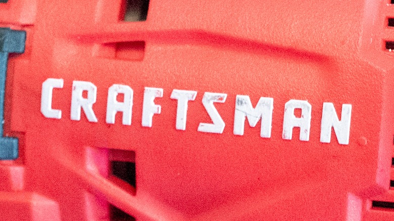 Craftsman logo on the side of a tool