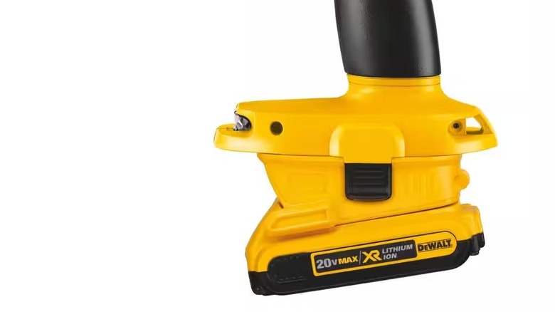 DeWalt 20V battery used in a NiCd tool with battery adapter