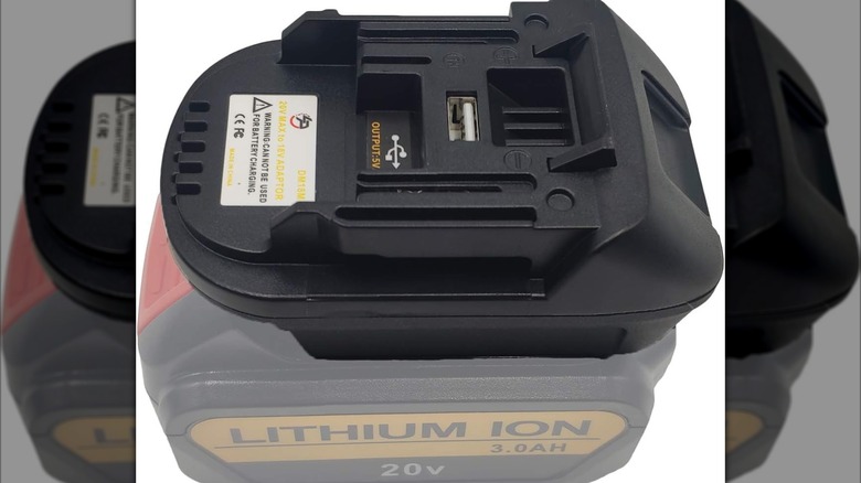 A DeWalt-to-Makita battery adapter