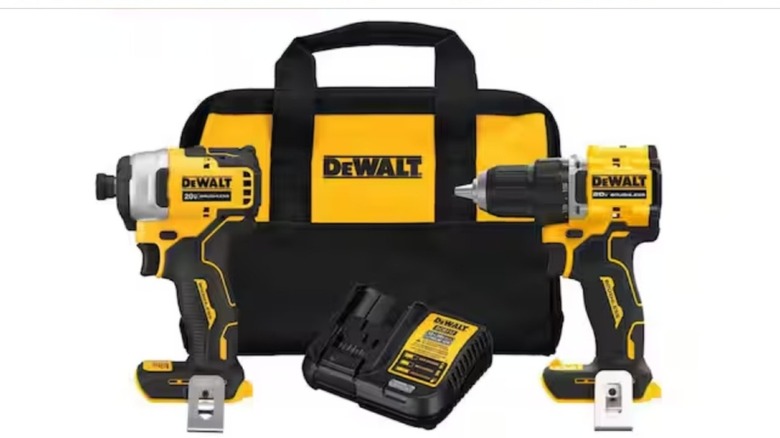 A DeWalt Cordless Combo Kit including a drill and impact driver.