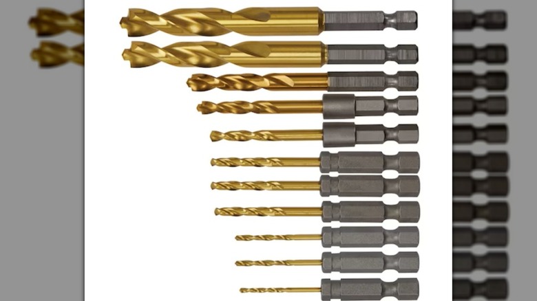 DeWalt's Impact Ready Titanium Nitride drill bit set.