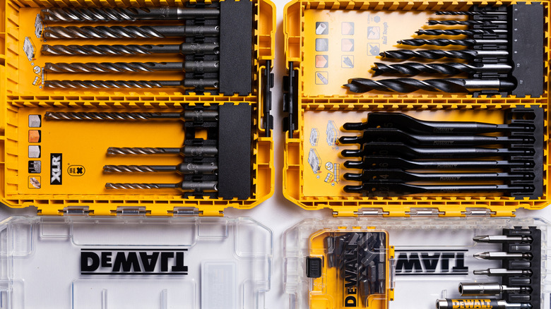 Photo of two DeWalt drill bits sets