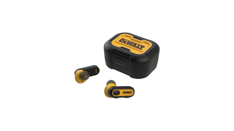 DeWalt jobsite-pro x1 earbuds and case