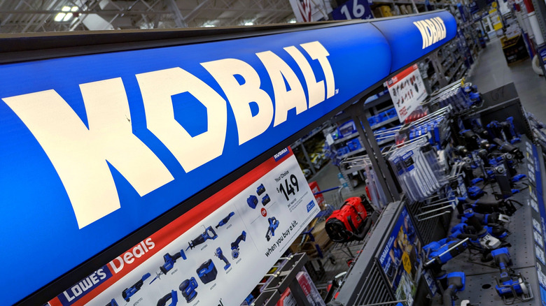A display of Kobalt tools