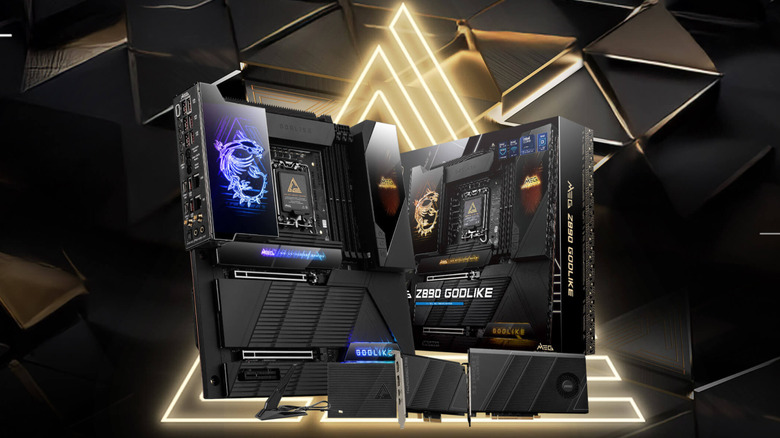 The MSI Z890 Godlike motherboard and box
